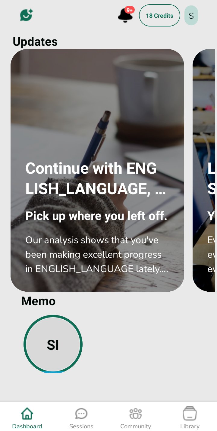 ZEEGI dashboard showing personalised progress recommendations
